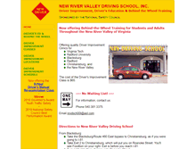 Tablet Screenshot of newrivervalleydrivingschool.com